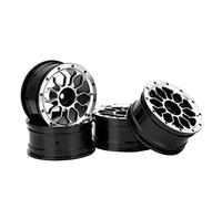 ANKROYU 1.9 Inch RC Car Wheel Hubs High Performance Aluminium Alloy Metal Accessories Durable Lightweight For 1/10 Scale Remote Control Drifting Cars Trucks 4PCS Multi Color Option (Black)