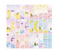 ANKROYU 1 Box Bookmarks Cartoon Theme Paper Book Cardstock Reading Tracking Card for Scrapbook Summary (Planet Theme)