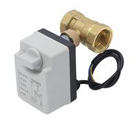 ANKROYU 1 Inch Thread DN25 Motorized Ball Valve, 3 Wire 2 Point Control for Precise Regulation, 1 Position 2 Way Valve with Manual Operate, Designed for HVAC Building Automation Sy