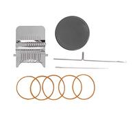 ANKROYU 10 Needle Mini Knitting Machine Hand Craft Tool Portable Easy Operation Knitter for Home Repair Socks Sweaters Scarf Making Stainless Steel Plastic Complete Set (Grey)