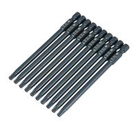 ANKROYU 10 PCS T25 Security Screwdriver BITS Set 1/4 HEX Shank 100MM TIP HIGH Torque S2 Alloy Steel for Electric Drills Power Tools Professional Grade