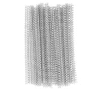 ANKROYU 100Pcs Premium Double Loop Wire Binding Spines 20 Sheet Capacity 34 Loop 6.4mm Diameter for A4 Documents Reports Presentations Durable Nylon Coated Metal 3:1 Pitch Binding (Silver)
