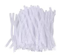 ANKROYU 100Pcs Spiral Binding Coils 9.5mm 3/8in 48 Teeth 4:1 Pitch Plastic Comb Binding Rings for A4 Letter Size Documents Office Presentations 75 Sheet Capacity (White)