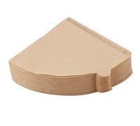 ANKROYU 100PCS Wood Pulp Coffee Filter Paper Disposable High Density Strainer for 2 4 Cups Brewing for Home Kitchen Cafe Restaurant Use (V-Shaped Filter Paper 2-4 People, Original Color)
