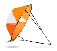 ANKROYU 108 cm Fold Able Kayak Wind Sail, Nylon Downwind Sail with Transparent Window for Canoes Inflatables, Sailing Kit Storage Bag