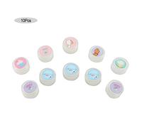 ANKROYU 10PCS Essential Oil Massage Ointment Balm with Cartoon Patterns Refresh Mind Relieve Itching for Home Office Camphor Clove Oil Random Color 3.6cm 171g