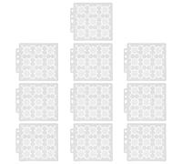 ANKROYU 10Pcs Mandala Template Stencils for Painting Drawing DIY Craft Art PET Material Reusable Multi Purpose Stencil Designs for Adults Wall Decor Scrapbooking