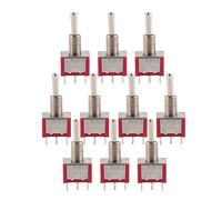 ANKROYU 10Pcs ON OFF ON Momentary Toggle Switch DPDT 6 Pin 6mm 2A 250VAC 5A 125VAC Durable Compact 3 Position Switch for Automotive Industrial Applications