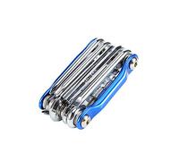 ANKROYU 11 in 1 Bicycle Repair Tool Kit Multi Function Folding Bike Pocket Tool for Cycling Enthusiasts Aluminum Alloy Carbon Steel Gold Blue Red 4.8x8.5cm