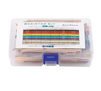 ANKROYU 1280Pcs Metal Film Resistor Kit 1R to 10M 64 Values 1/4W High Precision Resistors Assortment for DIY Electronics Projects and Professional Circuit Design