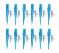 ANKROYU 12PCS Automatic Plant Watering Spikes Self Watering System Drip Irrigation Kit with Adjustable Flow Control Valve for Indoor Outdoor Potted Plants Garden Greenhouse Blue Pl