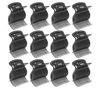 ANKROYU 12PCS Heat Resistant Hot Roller Clips, Safe Thermal Hair Curler Claw Clips for Women & Girls, Professional Salon Quality ABS Plastic Replacement Styling Clips for Sectioning & Styling