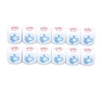 ANKROYU 12Pcs White Game Dice Set 20mm Round Edge Portable 6 Sided Dice for Board Games Family Party Entertainment Premium Plastic Material Durable and Smooth