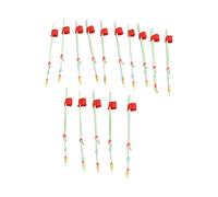 ANKROYU 15PCS Premium ABS Ice Fishing Rod Tips Mini Portable Durable Top Tips for Winter Fishing in Lakes Rivers Ponds Double Thicken Design