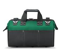 ANKROYU 16 Inch Heavy Duty Tool Bag Professional Electrician Construction Organizer Wide Mouth 600D Oxford Cloth 14 Pockets Multi Compartment Storage for Electricians Mechanics Car