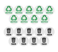 ANKROYU 18PCS Self-Adhesive Recycle Bin Stickers, Waterproof PVC Waste Sorting Labels for Garbage Cans, Trash Bins, and Waste Containers, Indoor & Outdoor Use
