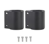 ANKROYU 1in High Temperature Exhaust Clamp Aluminum Butt Joint Band Clamp Heavy Duty Secure Fit for Banshee 1987 2006 2 Pack Set (Black)