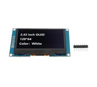 ANKROYU 2.42in OLED Display Module SSD1309 Drive IC SPI Interface Thin Lightweight Flexible Bright Screen for DIY Electronics Industrial Control Devices (MRA091A White)