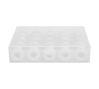 ANKROYU 25pcs Bobbin with Thread Winding Wire Transparent Bobbins for Embroidery and Sewing Machines (Transparent Bobbin White Wire)
