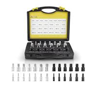 ANKROYU 26 Piece Thread Checker Set Nut and Bolt Thread Gauge Identifier 14 Imperial 12 Metric Size Measuring Tools and DIY Enthusiasts Made from Durable 10B21 Carbon Steel