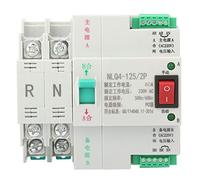 ANKROYU 2P 63A 80A 100A Automatic Transfer Switch Dual Power Supply Fast Switching Flame Retardant High Temperature Resistant DIN Rail Mount for Home Office Backup Electricity Safe (80A)