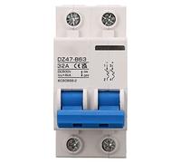 ANKROYU 2P Type B Circuit Breaker DC500V 32A High Sensitivity 4000A Breaking Capacity Solar PV Marine Power Protection DIN Rail Mount Miniature Circuit Breaker for Renewable Energy