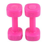 ANKROYU 2PCS 4LB DUMBBELL SET PREMIUM NONSLIP GRIP COMPACT STACKABLE DESIGN IRON SAND FILLED FOR HOME GYM OFFICE WORKOUT FITNESS EQUIPMENT 16.5X7CM (Rose Red)