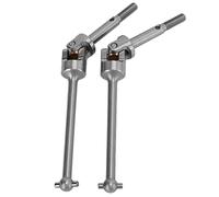 ANKROYU 2PCS RC Car Front CVD Drive Shaft Stainless Steel Heavy Duty Upgrade Part for LOSI LMT Solid Axle 1/8 Scale Truck Replacement 128mm Length Silver Color