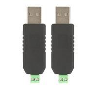 ANKROYU 2PCS USB to RS485 Converter Adapter High Speed Industrial Grade USB Serial Converter Module with LED Indicator for PLC Data Machine Control Black