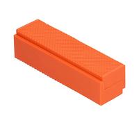 ANKROYU 2Pcs Vise Jaw Protectors ABS Orange Bench Vise Jaw Covers with V Shape Grooves for Woodworking Jewelry Making and Metalworking Projects (11.4cm/4.5in)