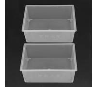 ANKROYU 2PCS Water Sink, ABS Water Tank, Transparent Water Basin Box, Large Capacity Sink Set Kit, Square Water Basin for Instruments Supplies