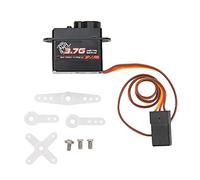 ANKROYU 3.7G RC Digital Servo High Precision Plastic Gear Micro Servo Motor with 4 Servo Arms for 1/24 Scale RC Cars Airplanes Helicopters Durable ABS Black 20.2x20.2x8.53mm