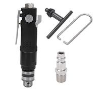 ANKROYU 3/8in Heavy Duty Air Drill with 3 Jaw Chuck Variable Speed 900RPM Bidirectional CW CCW Rotation Pneumatic Straight Handle Drill for Metal Woodworking and DIY Tasks (EU Style)