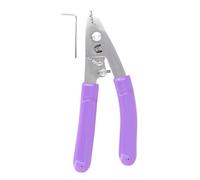 ANKROYU 3 Hole Fiber Optic Stripper Tool, 420 Stainless Steel with Reset Spring and Safety Lock, Accurate Non Destructive Stripping for Optic Cables, Includes Hex Key