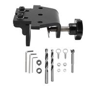 ANKROYU 3 in 1 Doweling Jig Kit Professional Woodworking Tools with 8mm 10mm 12mm Drill Bits Adjustable Hole Locator for Furniture Cabinet Making DIY Projects Aluminum Alloy Constr