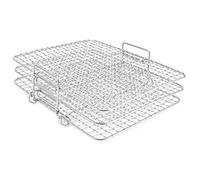 ANKROYU 3 Tier Cooling Rack, Stainless Steel Wire Air Fryer Multi Tier Rack, 3 Tier Square Grill Food, Rustproof Cooling Roasting Rack for Fryer Oven Parts