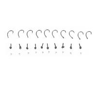 ANKROYU 30 PCS Carp Fishing Ronnie Rig Kit, Size 6 Hooks with Bait Screws Stoppers, Terminal Tackle for Boilie Fishing, Complete Rig Accessories Set
