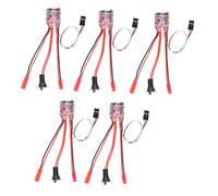 ANKROYU 30A Brushed ESC Speed Controller Compact Micro Dual Way with Brake for RC Cars Boats Tanks Quadcopters 1/16 1/18 1/24 Scale Models 5PCS Plastic Copper 23x25mm Lightweight H