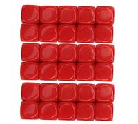ANKROYU 30PCS 16MM DICE CUBES PLASTIC ROUNDED 6 SIDED UNIFORM DICE SET FOR DIY STICKER MATH TEACHING GAMES PARTY FAVORS BOARD GAME ACCESSORIES (Red)