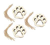 ANKROYU 30Pcs Natural Wood Bear Shape Craft Pieces Smooth Surface Rustic DIY Decoration for Christmas Tree Ornaments Garden Fence Decor