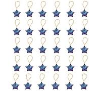 ANKROYU 30PCS Star Shape Candy Gift Boxes Wedding Favors Baby Shower Party Supplies Food Grade Paperboard with Ribbon for Candies Cookies 25x16.2cm Blue Red Color Options (Blue Purple)