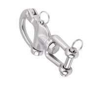 ANKROYU 316 Stainless Steel Jaw Swivel Snap Shackle Heavy Duty Marine Grade Quick Release Hook with Safety Ring for Sailboat Rigging Spinnaker Halyard (128mm)