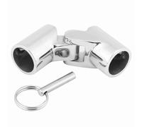 ANKROYU 316 Stainless Steel Marine Folding Swivel Tube Pipe Connector Heavy Duty Boat Hardware Fitting for Bimini Tops Canopies Flag Poles 22mm 25mm OD (25mm caliber)