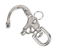 ANKROYU 316 Stainless Steel Mountaineering Rock Climbing Snap Hook Quick Release High Strength Rotating Shackle Connector for Outdoor Camping Hiking Gear Accessories Safety Equipme (12 * 70mm)