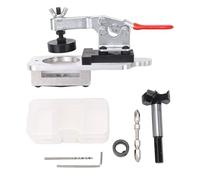 ANKROYU 35mm Concealed Door Hinge Jig Professional Aluminum Alloy Adjustable Cabinet Hinge Drilling Guide Locator with Hole Opener for Woodworking Projects