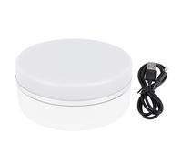 ANKROYU 360 Degree Rotating Display Stand Electric LED Light Turntable Adjustable Speed 6.3 Inch Platform for Product Photography Live Streaming Jewelry Digital Showcase