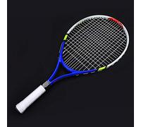 ANKROYU 3Colors Durable Aluminum Alloy Tennis Racket Professional Lightweight Training Practice Racquet For Beginners Rose Red Yellow Blue (Blue)