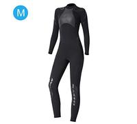 ANKROYU 3mm Neoprene Diving Wetsuit Long Sleeve One Piece Premium Elastic Comfortable Warm UV Protection for Men Women Diving Swimming Surfing Fishing Water Sports Black (M)