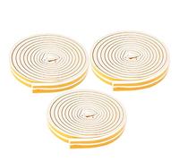 ANKROYU 3Pcs 5m Window Door Weather Stripping Soundproof Self Adhesive Sealing Strip White 9x6mm