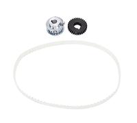 ANKROYU 3Pcs Gear Timing Belt Pulley Wheel Synchronous Closed Loop 30T Set Kit High Precision Durable HT250 Grey Iron for Micro Lathe Metal Cutting Machine